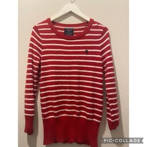 Small Polo Horizontal Red and White striped sweater
